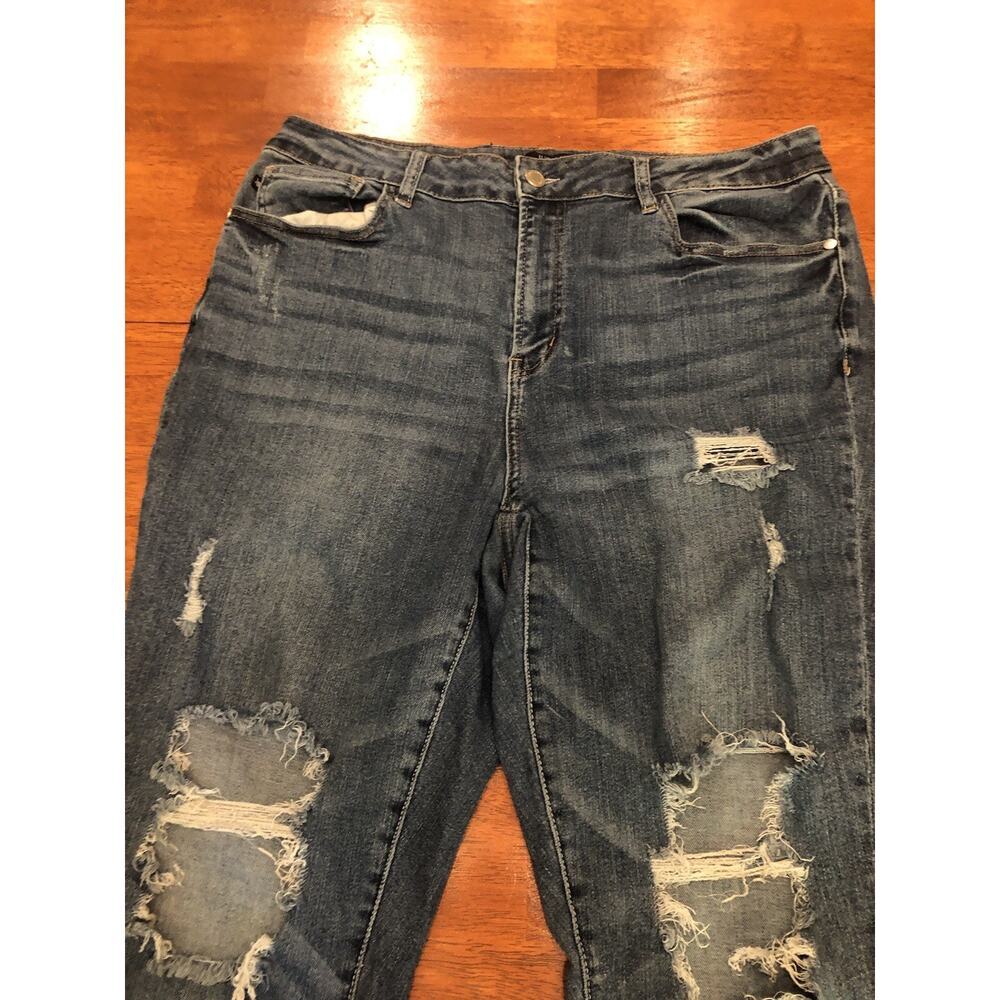 Judy Blue Distressed Skinny Jeans Womens 18Wx26 Stretch Dark Wash JB8864 Slim - Picture 3 of 12